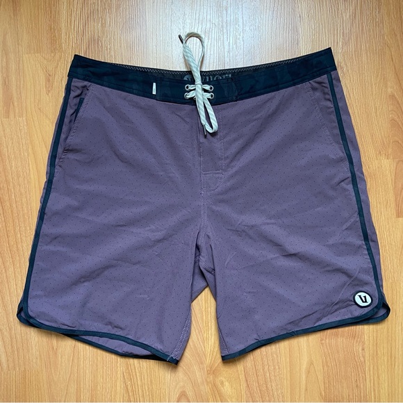 Vuori Other - Vuori Men’s Logo Purple Drawstring Shorts Size 32